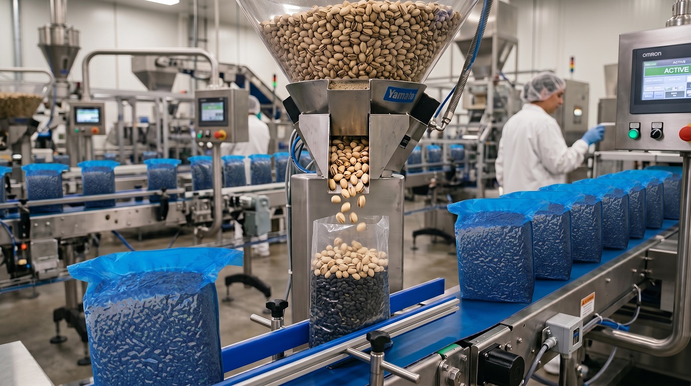 Emerald Harvest branded packaging on production line