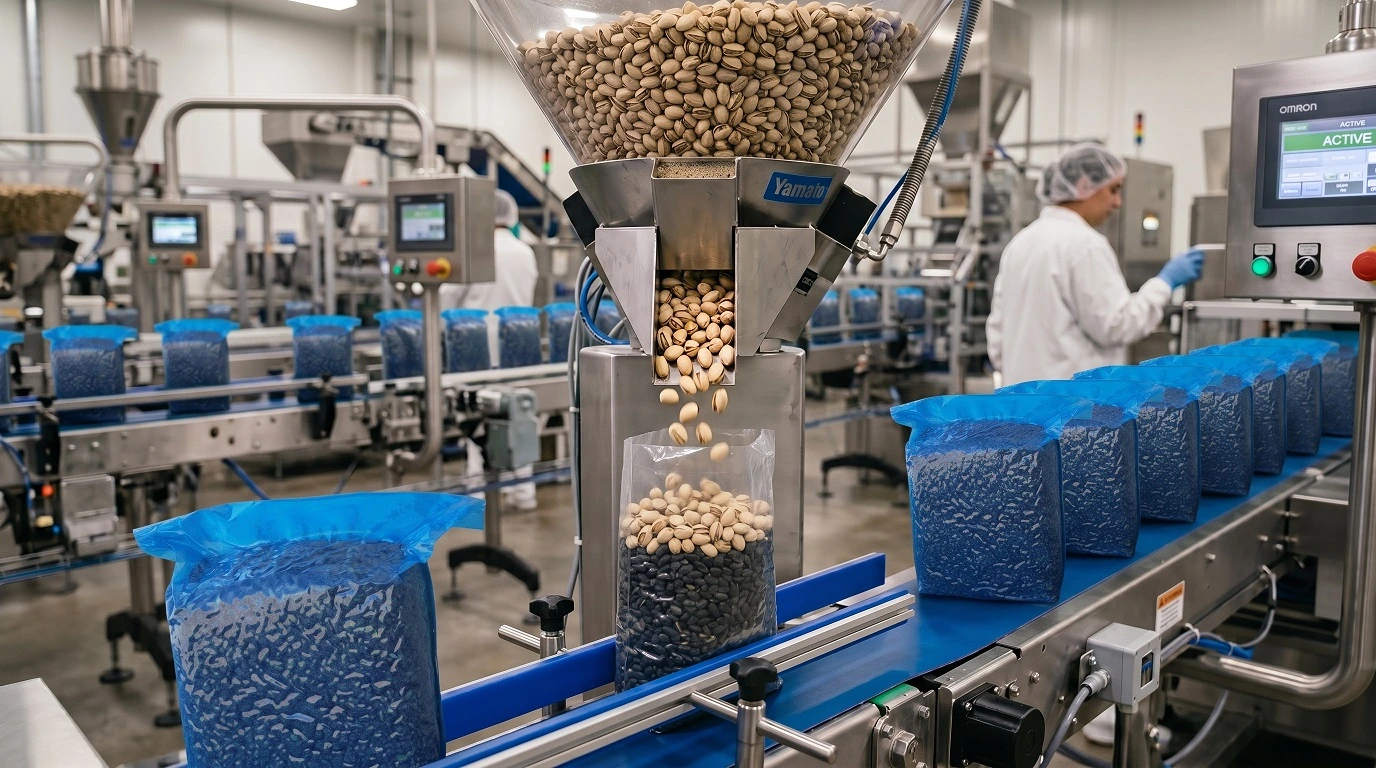 Emerald Harvest branded packaging on production line